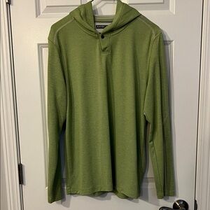 Hi-Tec Light Green Hooded Shirt - Size Large